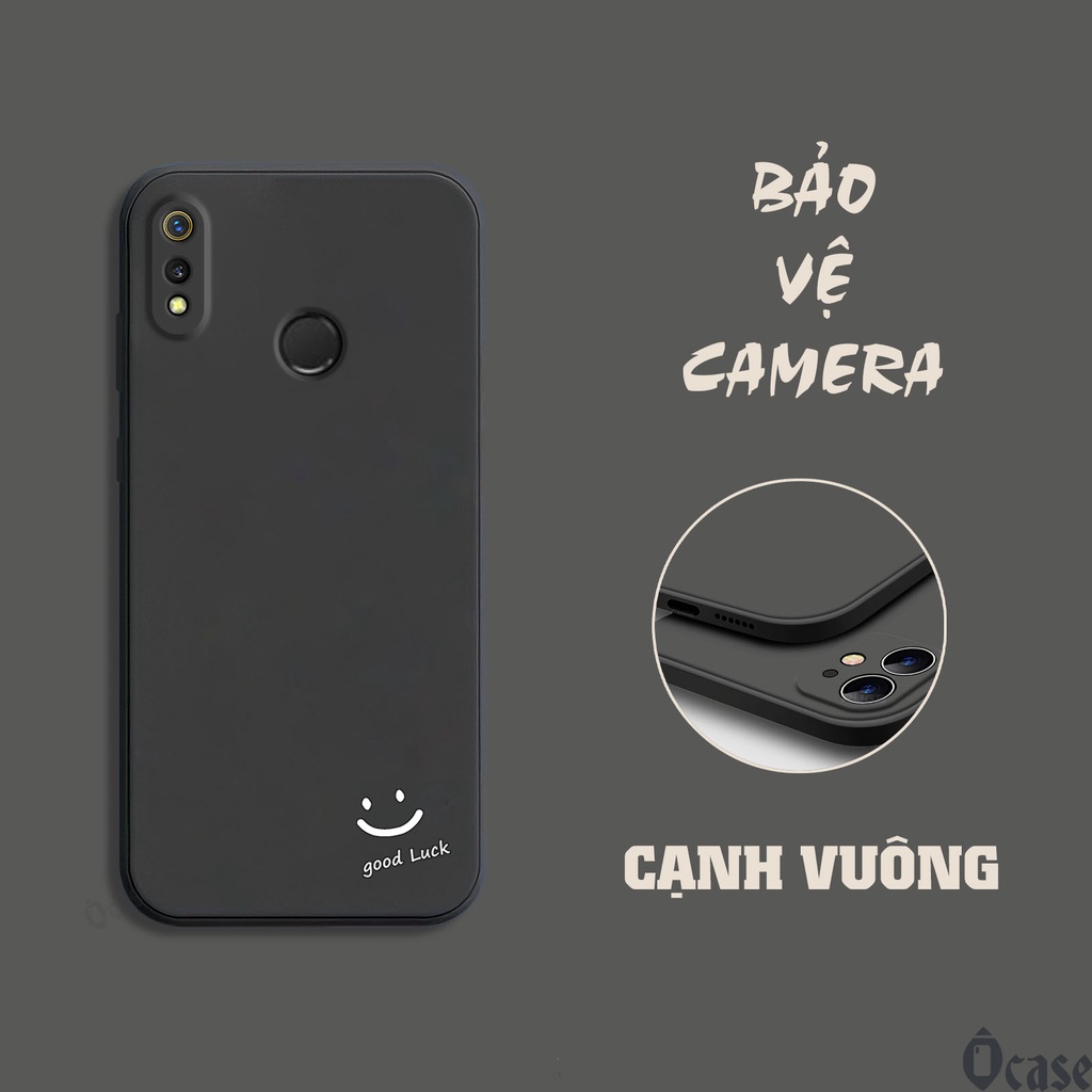 Ốp lưng Realme 3 / Realme 3 Pro in hình mặt cười may mắn cạnh viền vuông có bảo vệ camera
