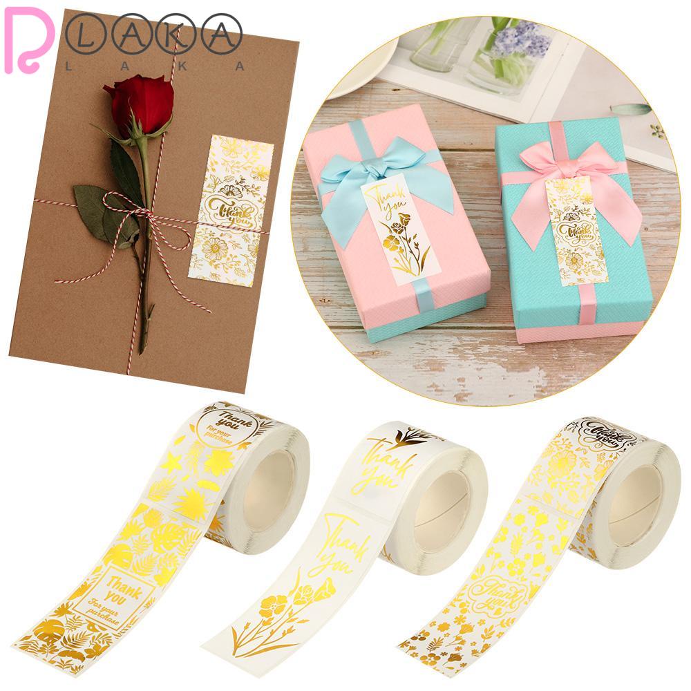 LAKAMIER Cuộn 120 Miếng Dán Chữ Thank You Trang Trí Đa Năng