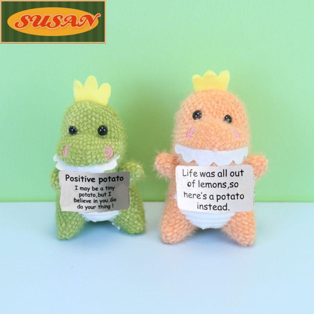 SUSANS Móc Khóa Gắn Búp Bê Khủng Long Tích Cực Mini Dễ Thương Dùng Làm Quà Tặng