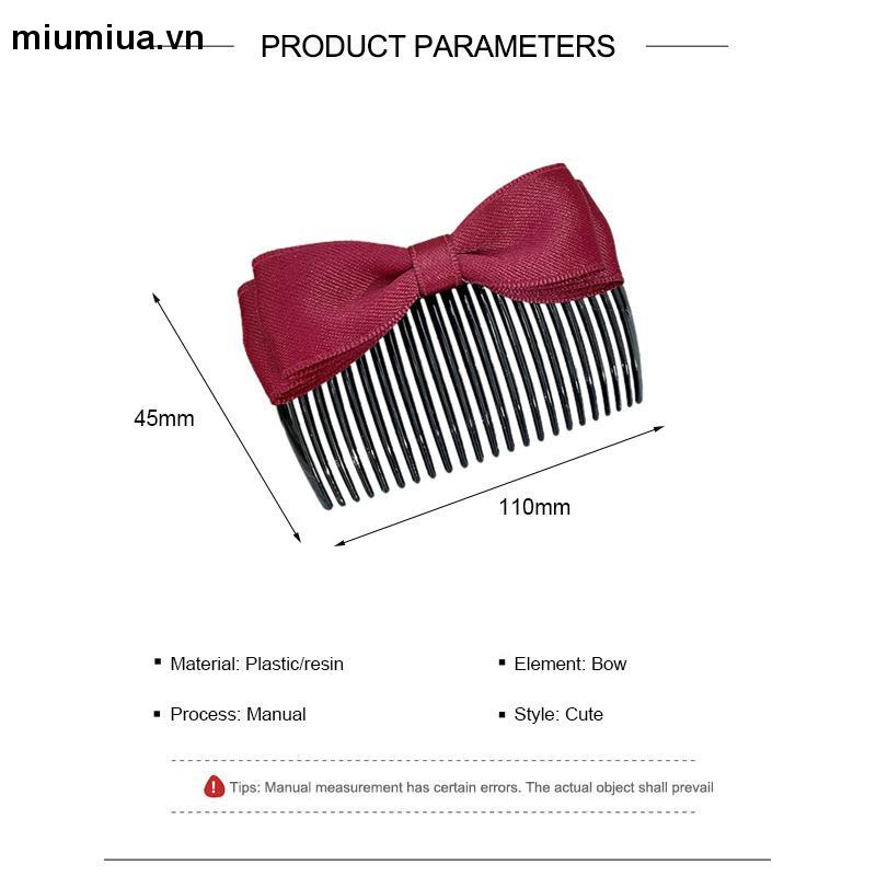 Miumiua🔮Lược Cài Tóc Đính Nơ Phong Cách Công Chúa Mới 2024