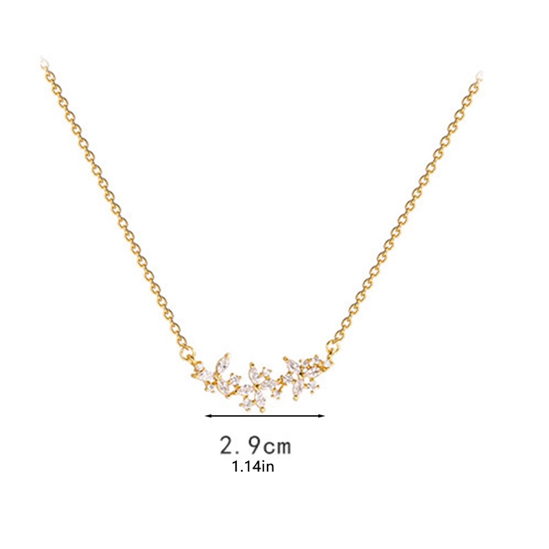 Ygt Vòng Cổ Choker Bằng Thép Titan Mặt Hình Cánh Hoa Đính Đá Zircon Sang Trọng Thời Trang Cho Nữ