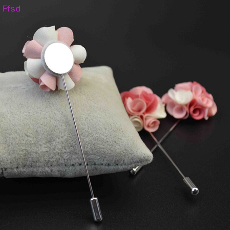 {Ffsd} Set 10 Ghim Cài Áo Nền Trơn Hình Khay Để Trang Sức DIY