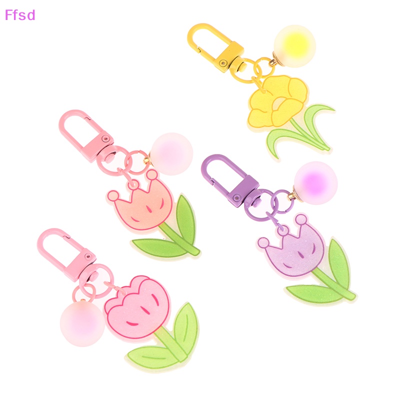 {Ffsd} Móc Khóa Trang Trí Túi Xách / Tai Nghe Hình Bông Hoa Vương Miện Màu Kẹo Dễ Thương Dành Cho Bạn Nữ * Bán