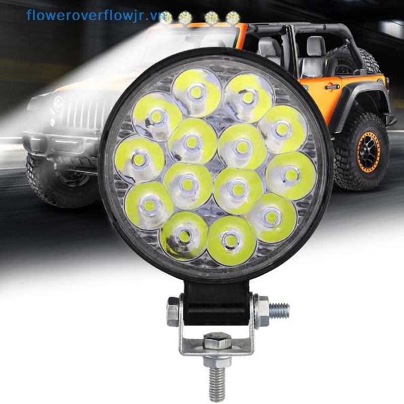 1 Hộp Đèn LED Tròn 42W 14 Bóng Phá Sương Mù Cho Oto SUV ATV