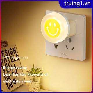Nụ cười đèn led usb phòng ngủ mini đèn ngủ đèn di động đọc sách bảo vệ mắt đèn truing1
