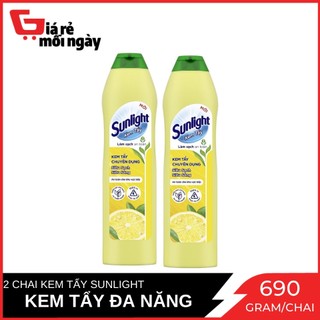 Combo 2 chai kem tẩy đa năng sunlight chai 690g