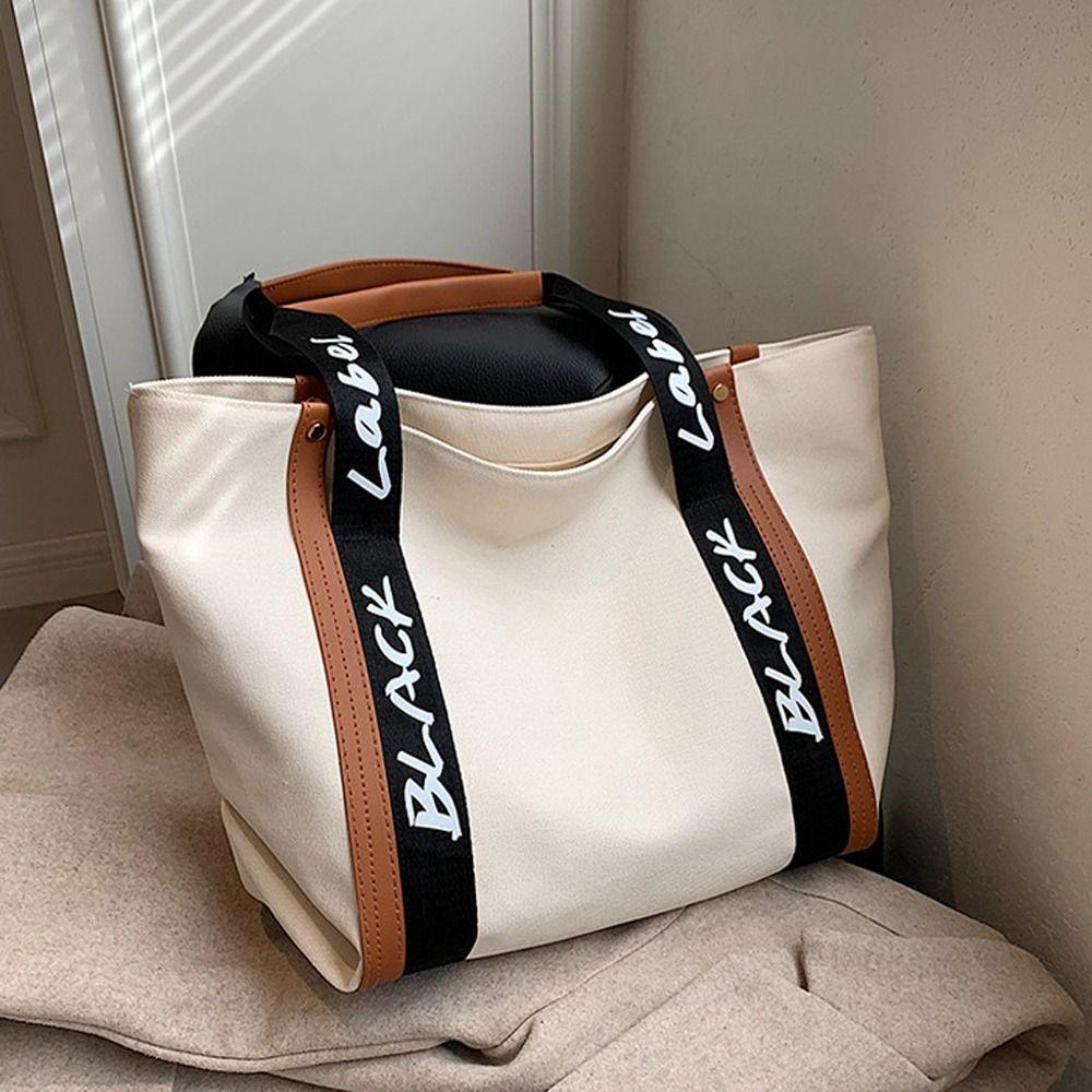 DANES Túi Xách Canvas Cỡ Lớn In Chữ Thời Trang Cho Nữ