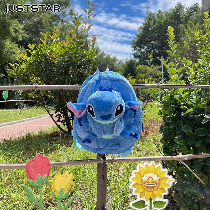 DISNEY Ba Lô Nhồi Bông Thiết Kế Hình Nhân Vật Hoạt Hình stitch Dễ Thương Dành Cho Bé