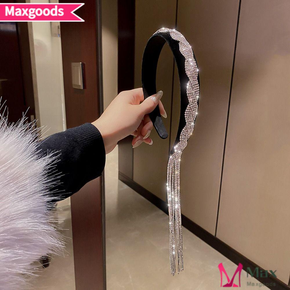 MAXG Kẹp Tóc Đính Đá Lấp Lánh Thời Trang Cho Nữ