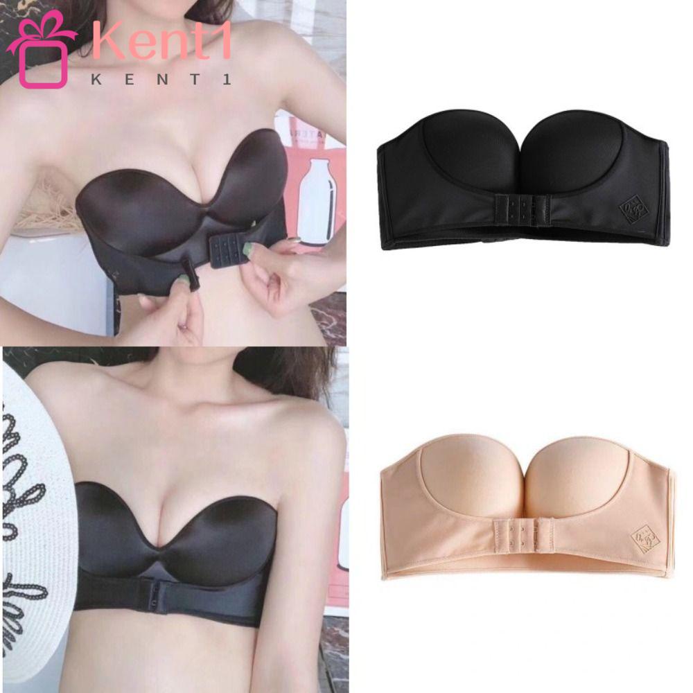 KENT1 Áo Ngực Không Dây Có Đệm Nâng Ngực Không Gọng Cài Khóa Trước Thoải Mái Dành Cho Nữ