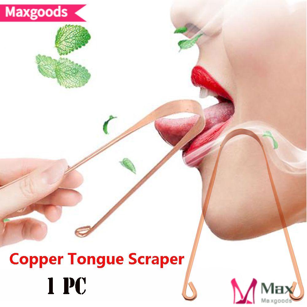 MAXG 1 Dụng Cụ Nạo Lưỡi Bằng Đồng Làm Sạch Hơi Thở Tốt Cho Sức Khỏe