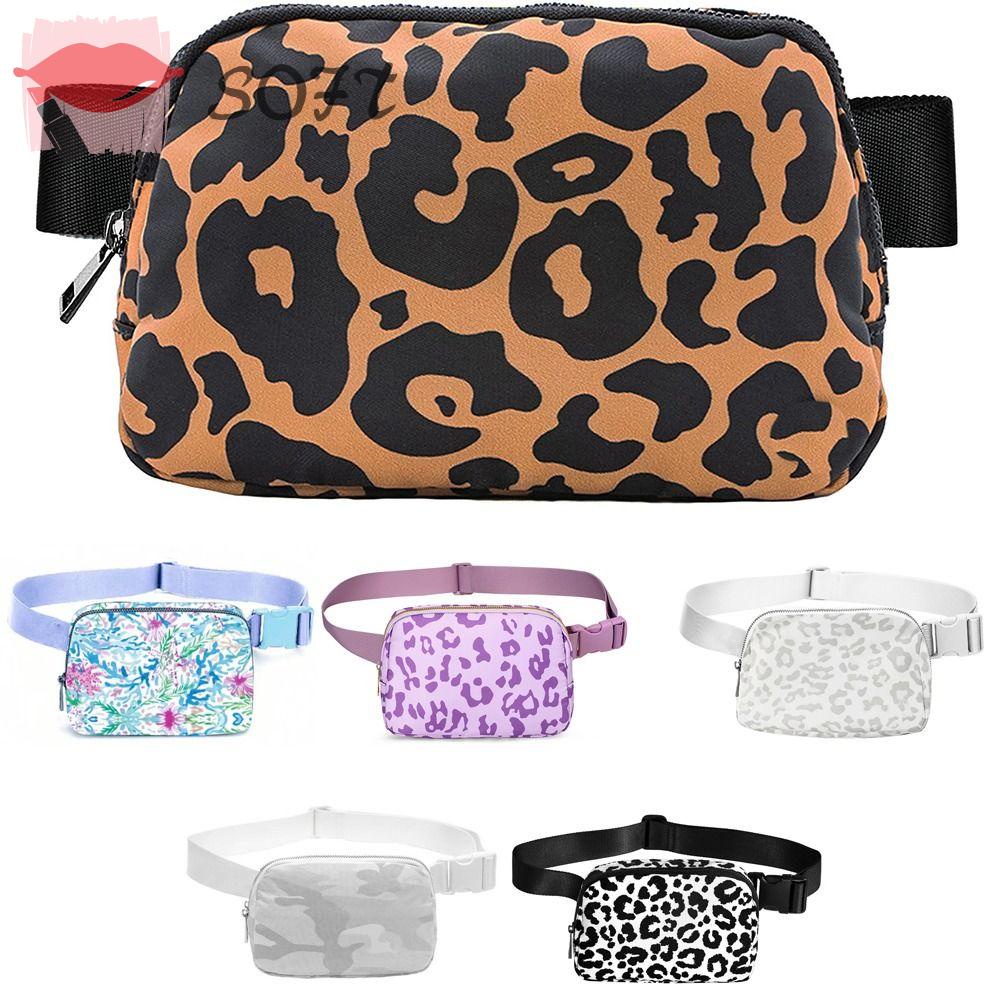SOFTNESS Túi Đeo Chéo Ngực / Thắt Lưng Bằng Nylon Chống Nước Có Khóa Kéo Có Thể Điều Chỉnh Thời Trang