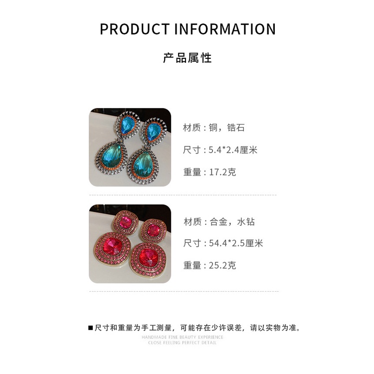 Bông Tai Mạ Bạc Đính Đá zircon Hình Giọt Nước Tua Rua Phong Cách Âu Mỹ Thời Trang Cao Cấp