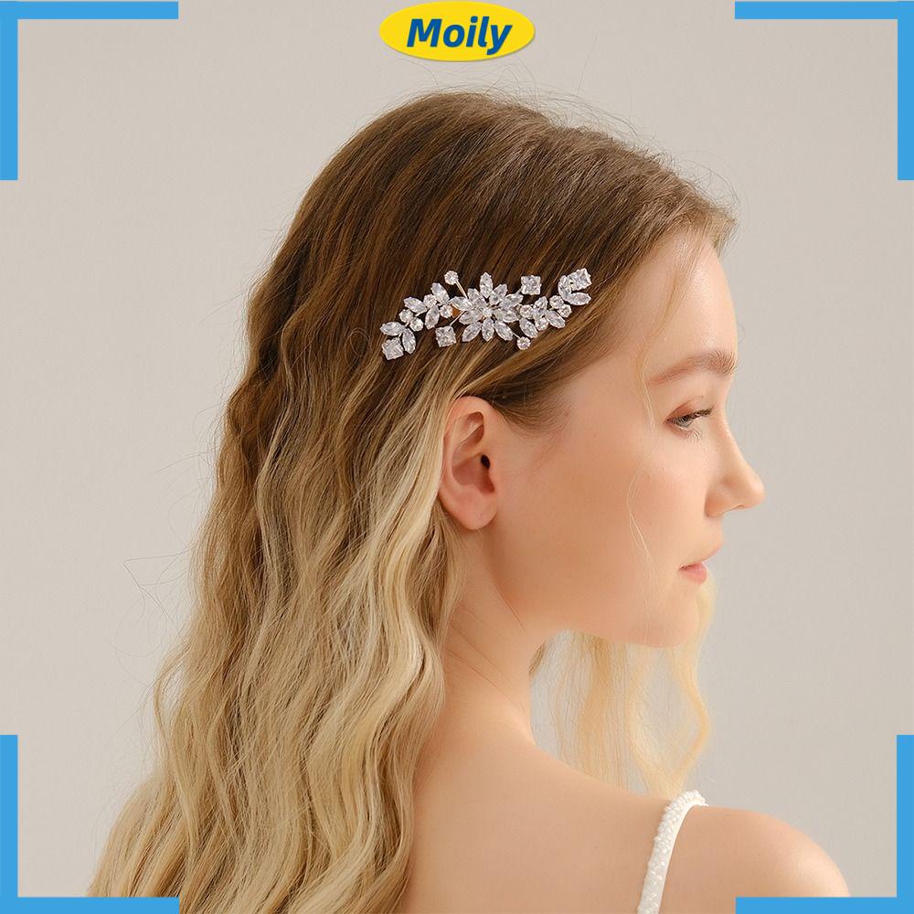 MOILYVN Lược Cài Tóc Cô Dâu Đính Đá Sang Trọng
