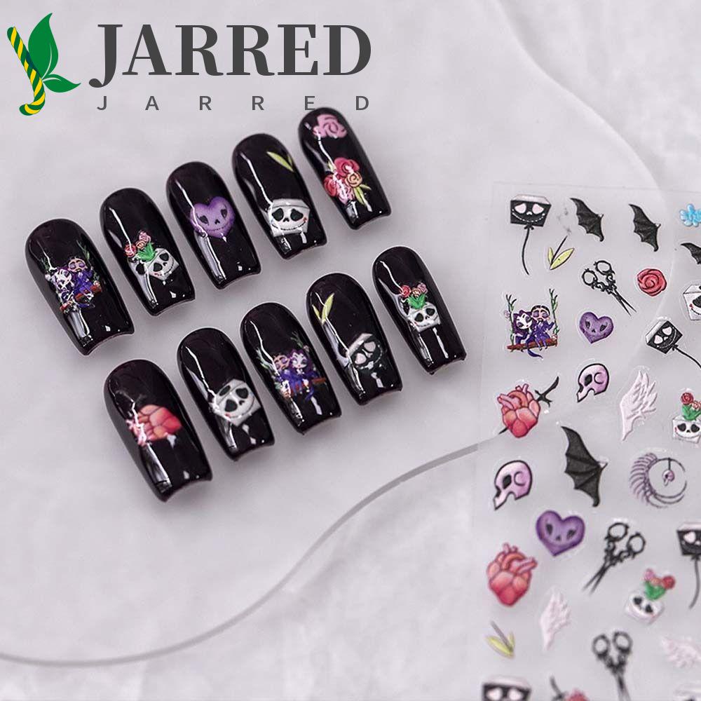 JARRED Miếng Dán Trang Trí Móng Tay Họa Tiết Báo Hồng / Mèo / Chữ Thập Nhiều Màu Sắc Dành Cho Nữ