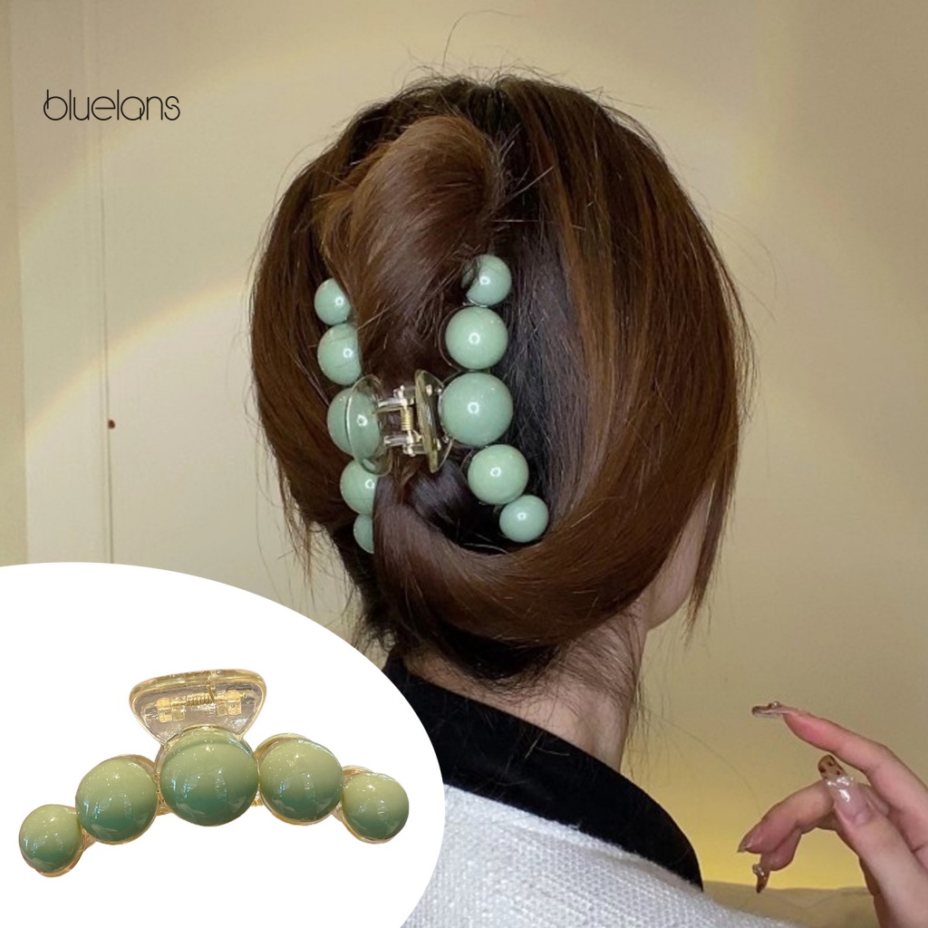 Bộ 3 Kẹp Tóc Trong Suốt Đính Ngọc Trai Giả Chống Trượt Chống Gãy Trang Trí Tóc