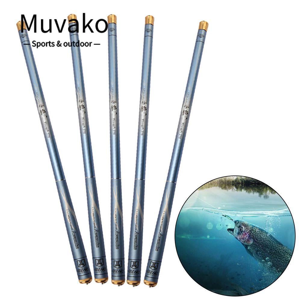 MUVAKO Cần Câu Cá Bằng Sợi Carbon Siêu Nhẹ Có Thể Thu Gọn Tiện Dụng Mang Theo Du Lịch