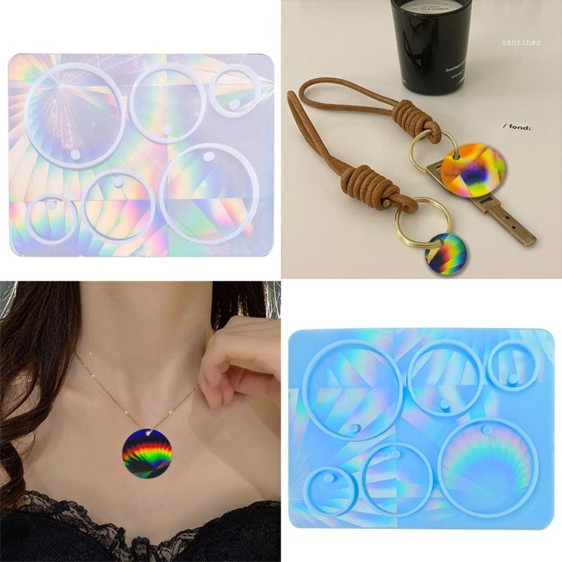 Khuôn Nhựa Làm Bông Tai Hình Học Phát Sáng Và Bóng DIY