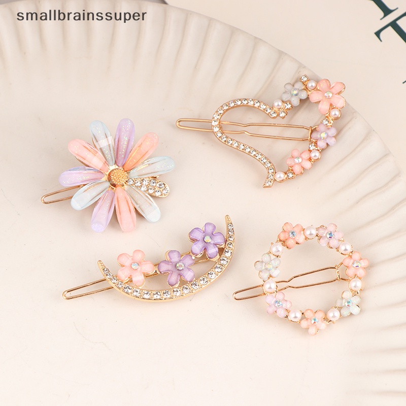 Kẹp Tóc Nhỏ Hình Hoa Mặt Trăng Đính Đá Cho Nữ SBS