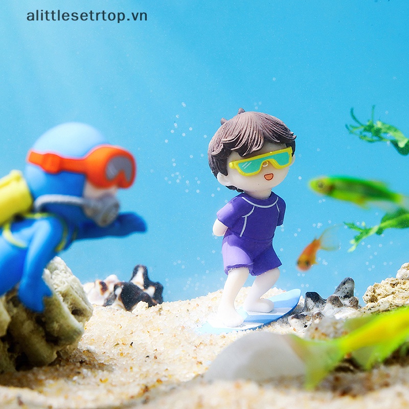 Alittlesetrtop 1pc floag fish s trang trí bể cá dễ thương trang trí cảnh quan.