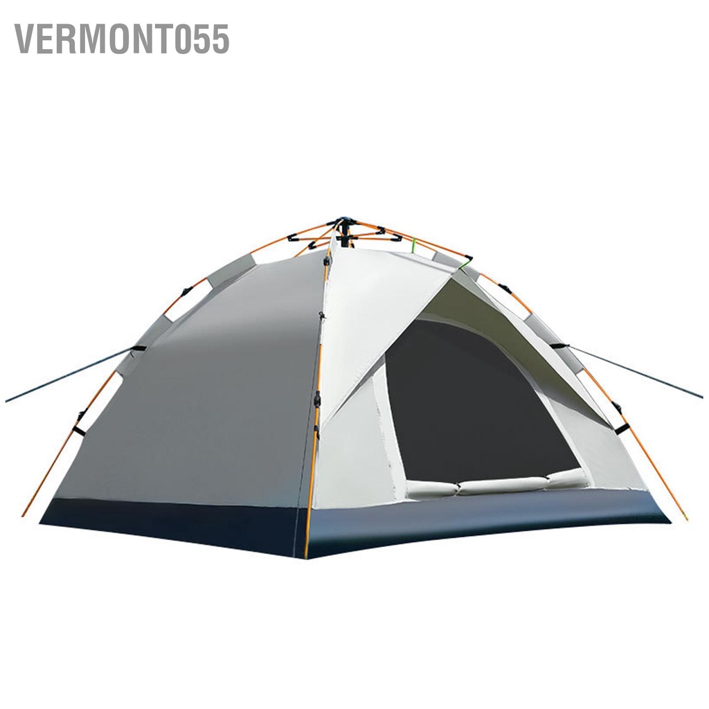 Vermont055 Lều hoàn toàn tự động Sợi thủy tinh Vải Oxford Hai cửa chống nắng lưới mịn cho cắm trại dã ngoại