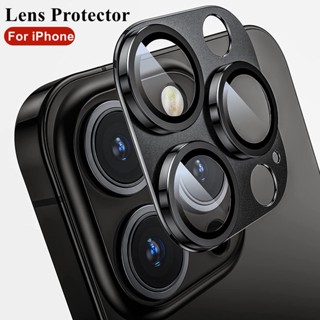 Ống Kính Kim Loại Bảo Vệ Camera Cho IPhone 13 17 16 15 14 14 Pro Max Nắp Ống Kính Mặt Sau Cho IPhone 11 12 Pro Max Plus Trong Suốt Full Cover Bảo Vệ Màn Hình