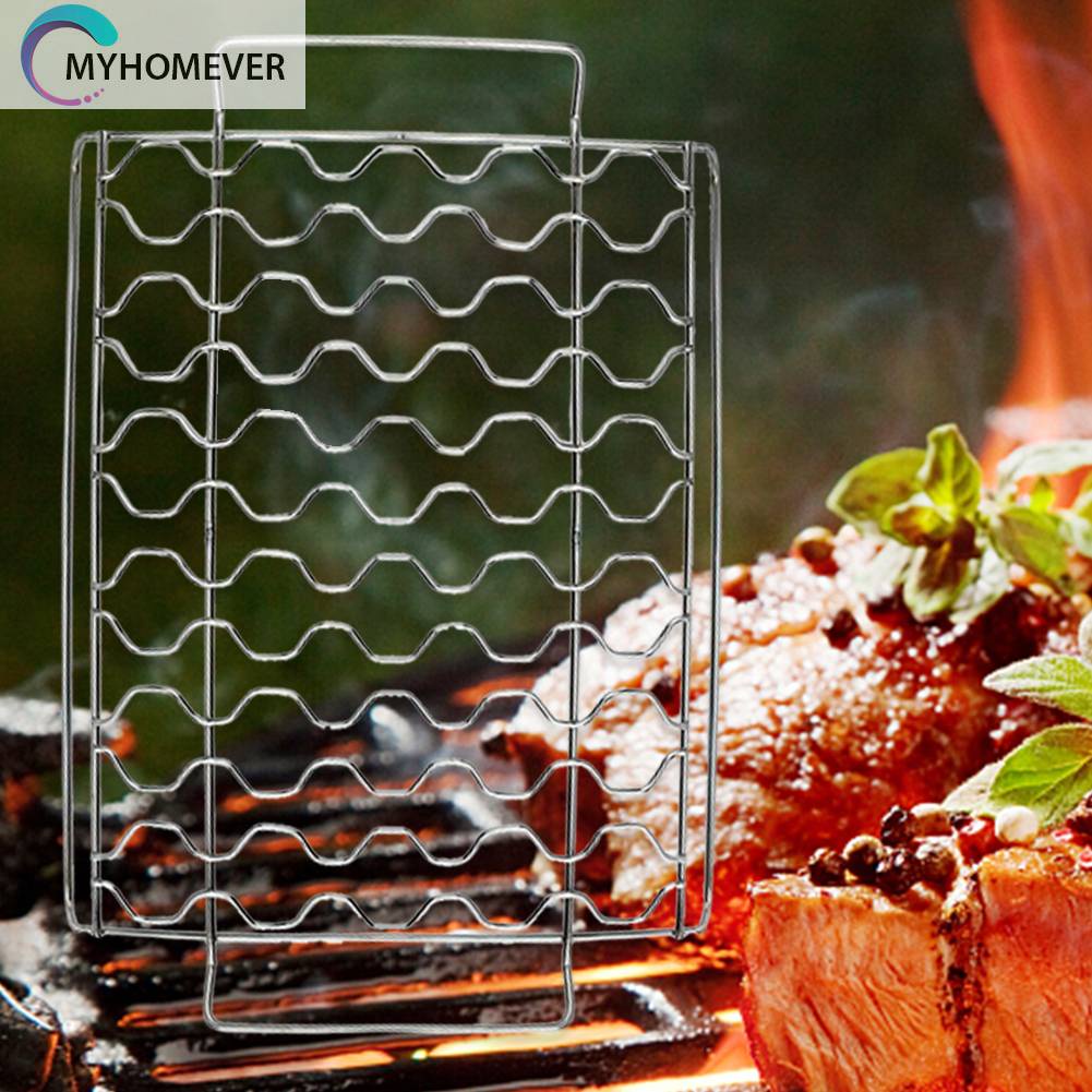 Vỉ Nướng BBQ Bằng Thép Không Gỉ Tái Sử Dụng Tiện Lợi