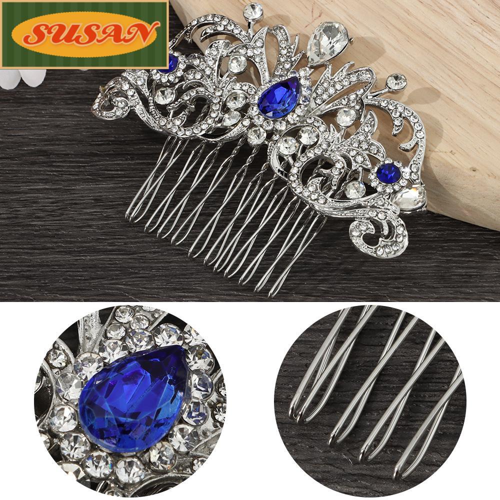 SUSANS Lược Cài Tóc Cô Dâu Đính Pha Lê Thời Trang