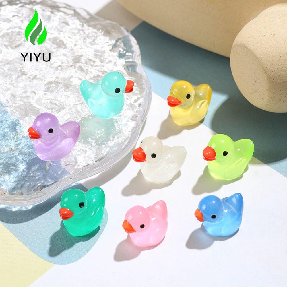 YIYU Set 10 Chú Vịt Ba Chiều Thủ Công Ba Chiều Sáng Tạo Trang Trí Tiểu Cảnh