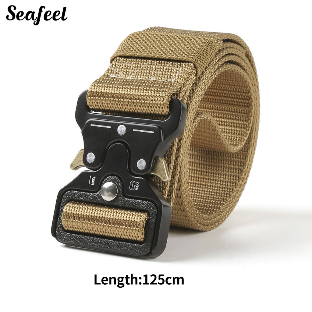 Thắt Lưng Sinh Tồn Màu Trơn Tháo Lắp Nhanh Có Khóa Điều Chỉnh Được Chuyên Nghiệp Không Cần Dùng Ngoài Trời Cho Nam