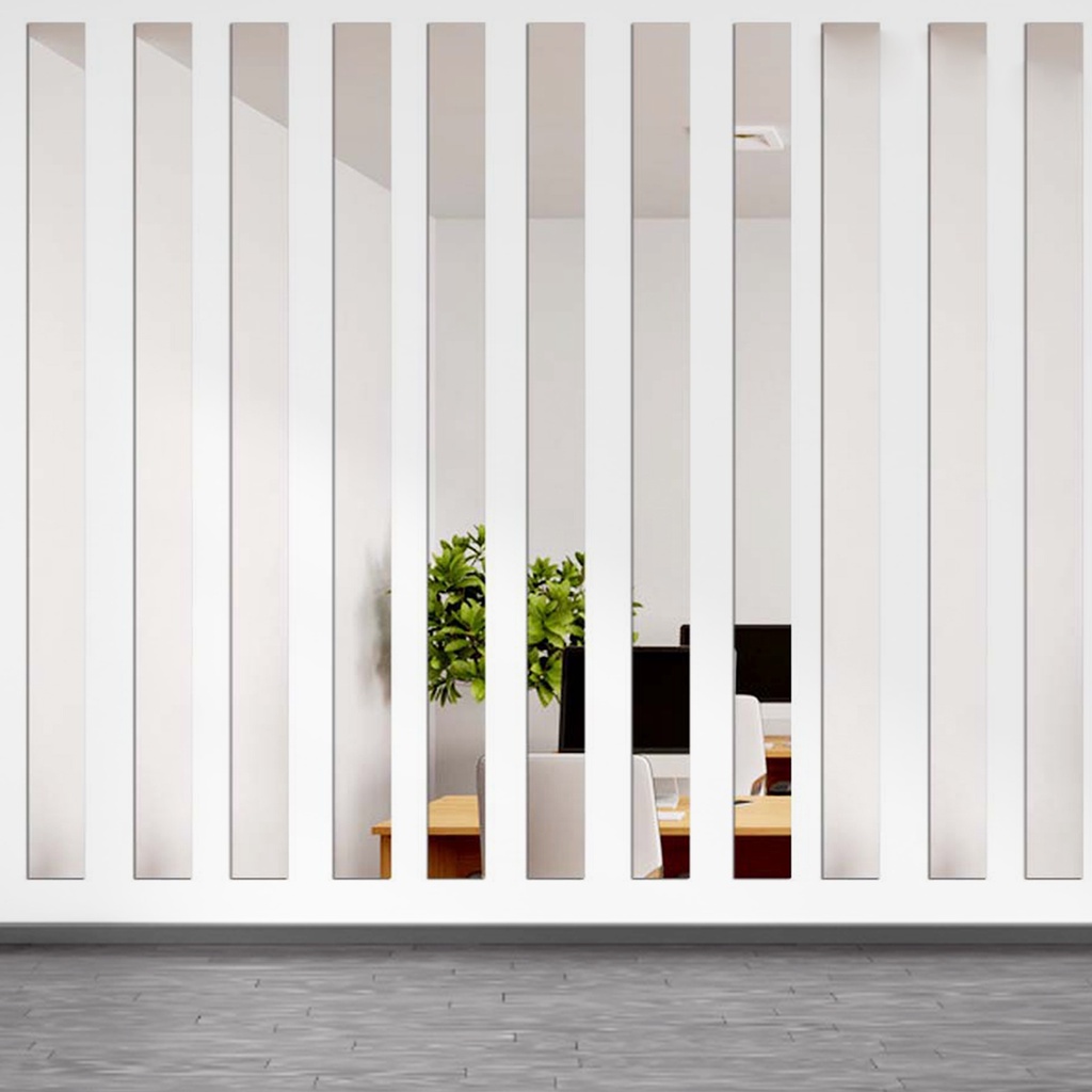 1 Bộ Đề Can Acrylic Tráng Gương Dán Tường Tự Dính Có Thể Tháo Gỡ