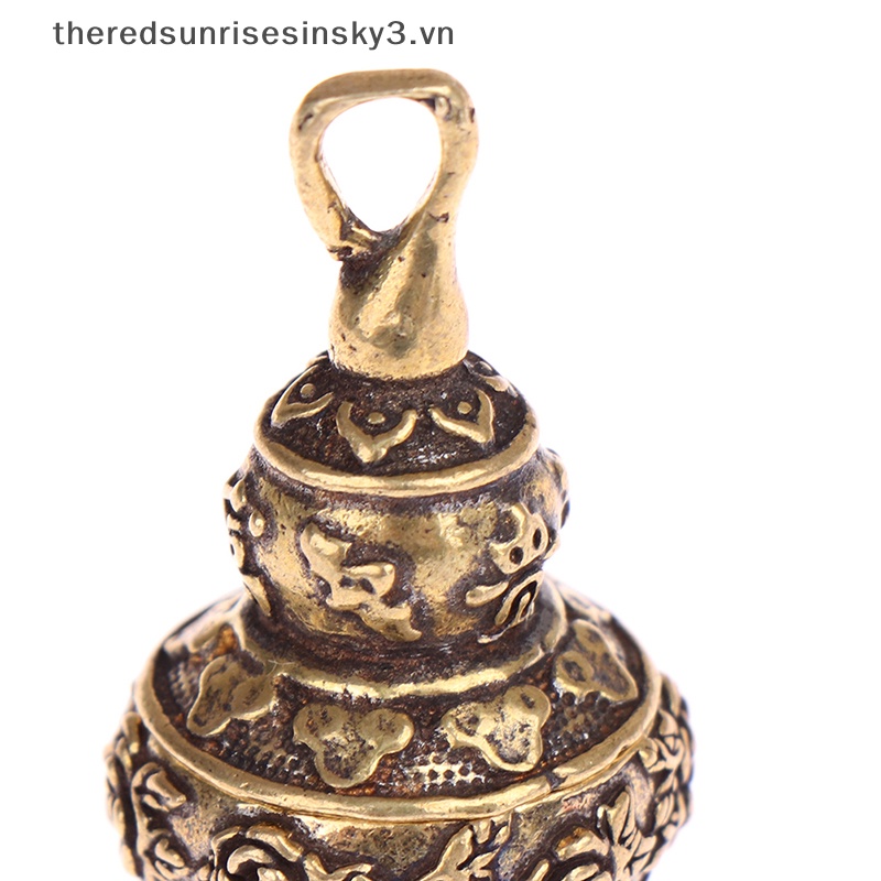 # # Bình Đựng Thuốc / Móc Khóa Xe Hơi Bằng Đồng Thau Hình Quả Bầu May Mắn Thời Trang