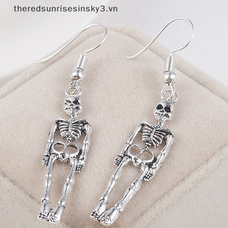 Bông Tai Hình Bộ Xương Phong Cách Cổ Điển Thời Trang Dự Tiệc Halloween Dành Cho Nữ