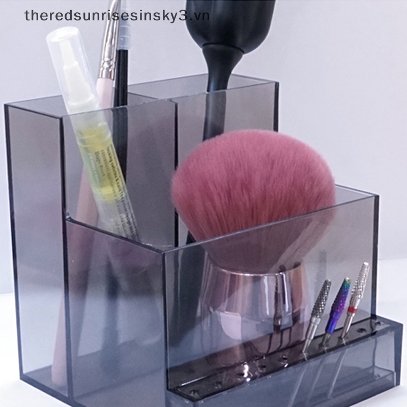 Giá Đỡ Mũi Khoan Móng Tay Bằng Nhựa 10 Lỗ Tiện Dụng