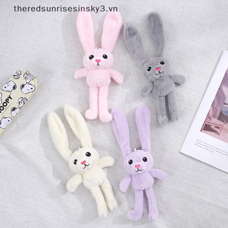 1 Thú Nhồi Bông Hình Thỏ Có Móc Khóa Kéo Thời Trang