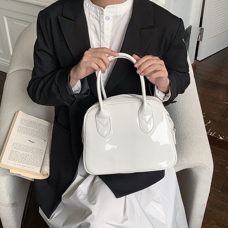 Túi Xách Da PU Bóng Thiết Kế Đơn Giản Thời Trang Mùa Hè Hàn Quốc