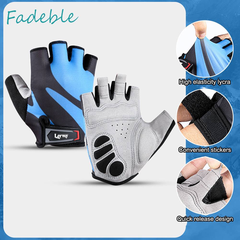 Găng Tay Thể Thao Hở Ngón Mềm Mại Thoáng Khí Lycra