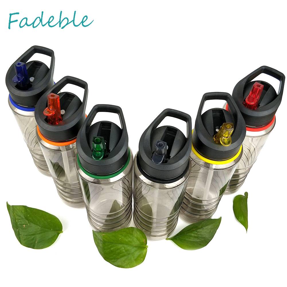 Bình Nước 800ML Kèm Ống Hút Có Thể Tái Sử Dụng