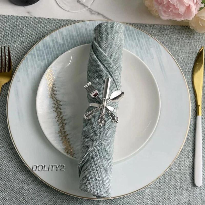 Set 6 Giá Đỡ Khăn Ăn Hình Muỗng Nĩa Độc Đáo Trang Trí Tiệc Sinh Nhật