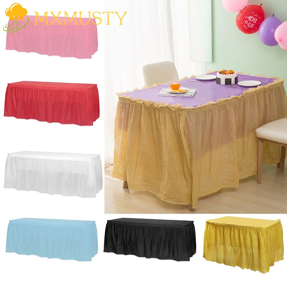 MXMUSTY Bộ Khăn Trải Bàn Hình Chữ Nhật Màu Sắc Trơn Chống Dầu Thân Thiện Với Môi Trường Dùng Một Lần