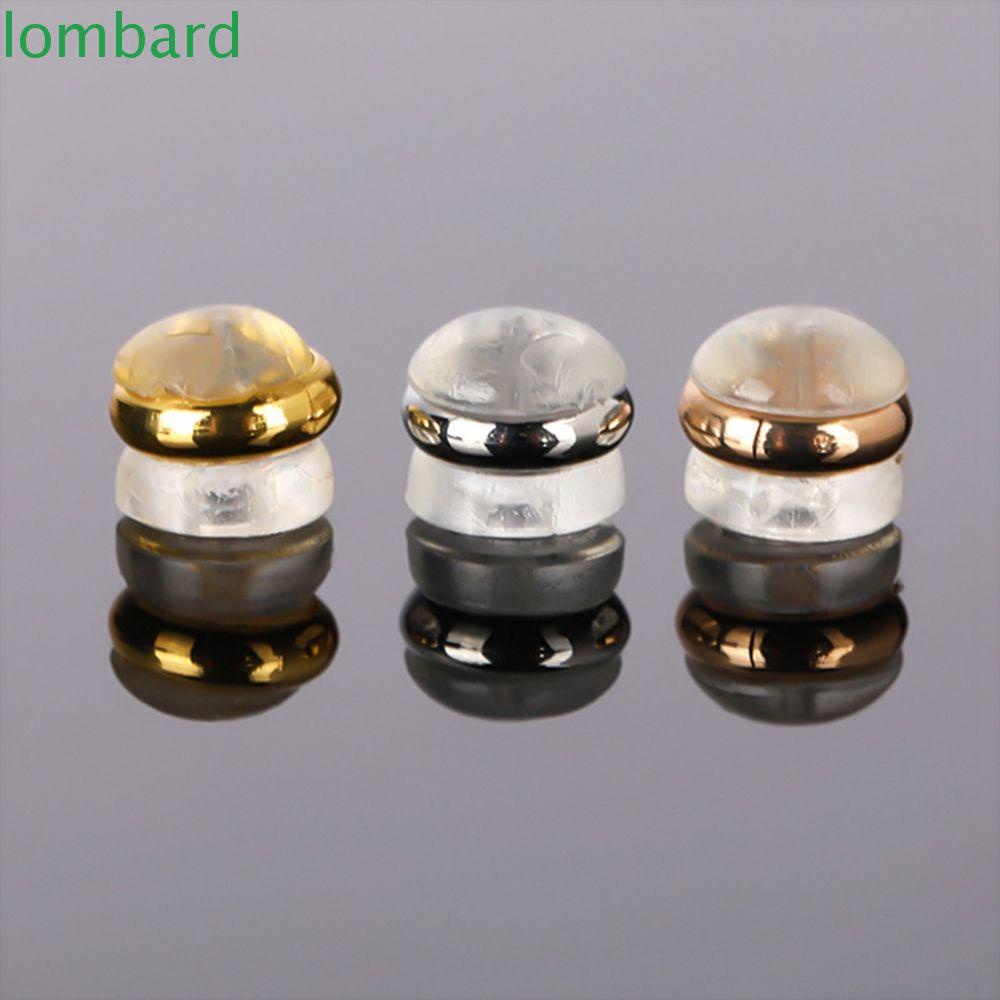 LOMBARD Nút Chặn Bông Tai Bằng Đồng Mềm Trong Suốt DIY