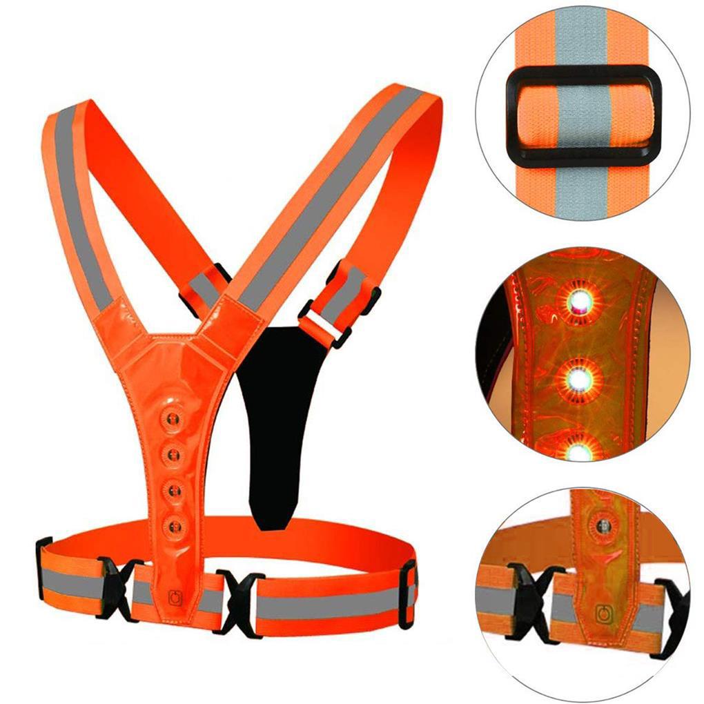 Áo Bảo Hộ Thể Thao Không Tay Có Đèn LED 8 Bóng Chất Lượng Cao