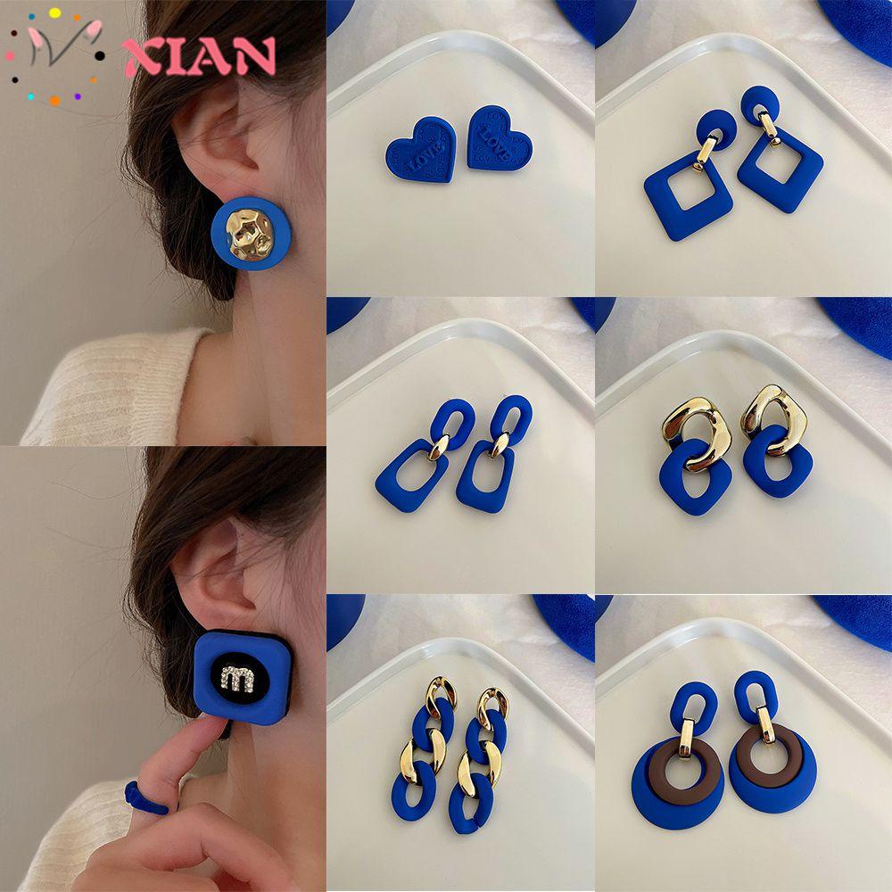 XIANTIN Khuyên Tai Dạng Hạt Phối Dây Xích Thời Trang Mới 2022 Dành Cho Bạn Nữ