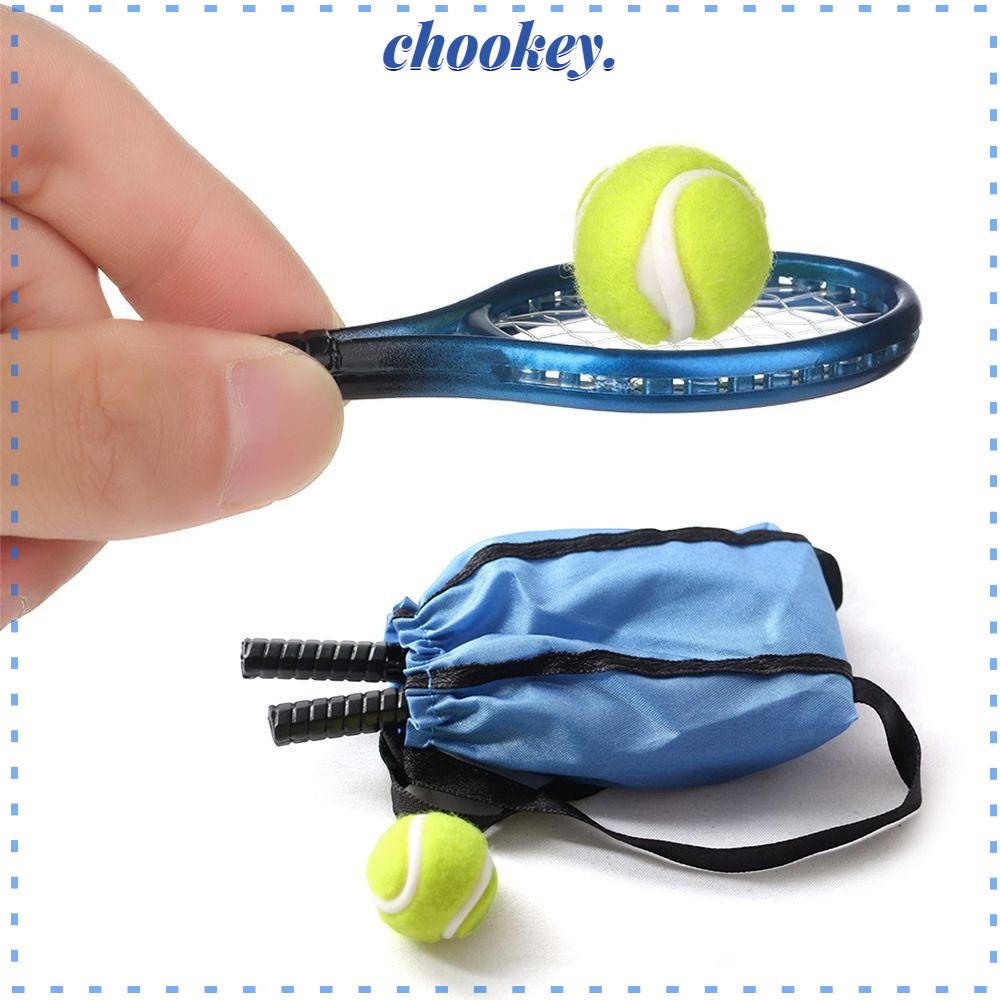 CHOOKEY Set 4 Vợt Tennis Đồ Chơi Búp Bê Cỡ 1 / 6 1 / 12