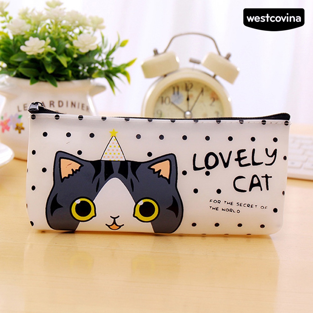 [WSTN]✎Túi Đựng Bút Chì / Đồ Trang Điểm Chống Thấm Nước In Hoạt Hình Dễ Thương Cho Bé