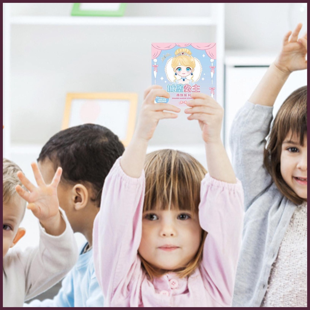 Sách Hình Dán Búp Bê Công Chúa Có Thể Dính Được Nhiều Màu Sắc Giáo Dục Kỹ Năng Động Cơ Tốt Và Khảm Đá