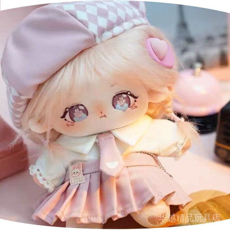 Búp Bê Nhồi Bông Cotton Tóc Dài Hình Hoa Anh Đào Dễ Thương