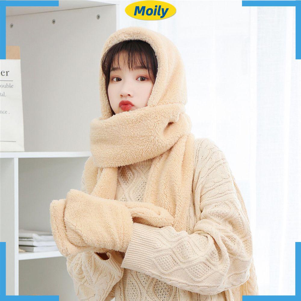 MOILYVN Mũ Beanie Màu Sắc Nhã Nhặn Giữ Ấm Cho Nữ
