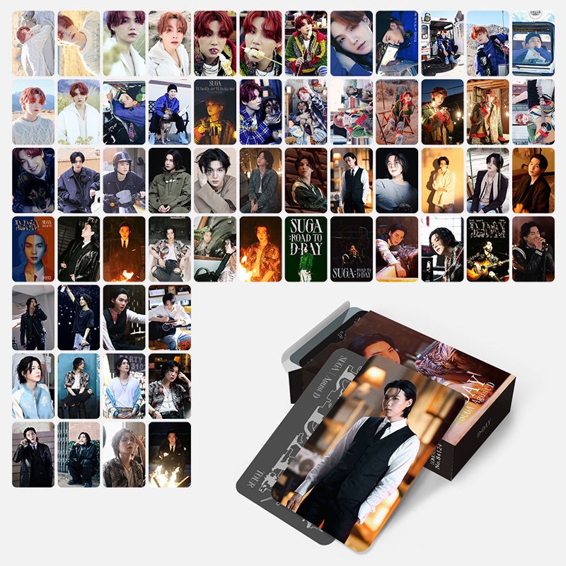 Hộp 60 Ảnh BTS SUGA  Album Road To D-Day Photocard Lomo Card Postcard