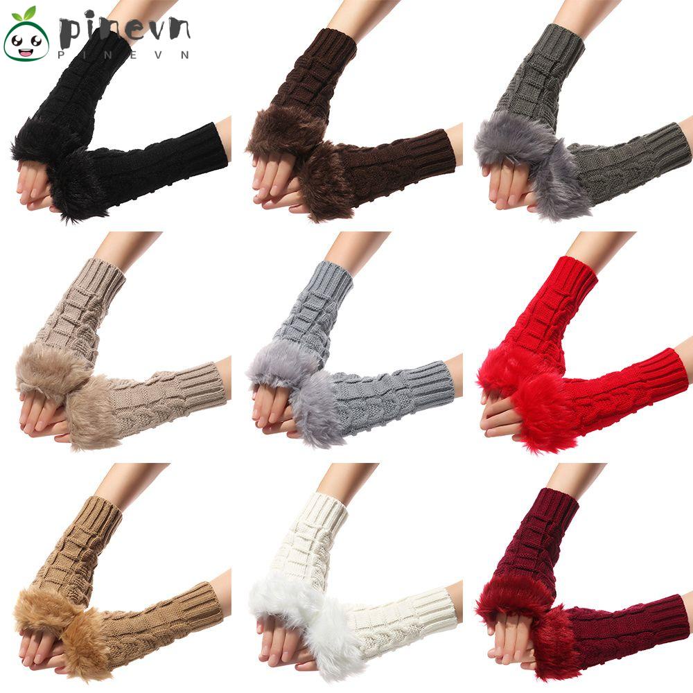 PINEVN Găng Tay Lông Thỏ Giữ Ấm Thời Trang